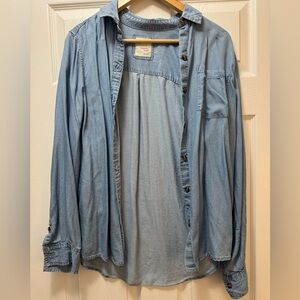 SO Light Blue Casual Button Down Shirt